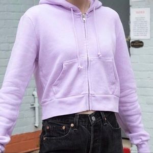 Brandy Melville XS Light Purple Zip-Up Jacket